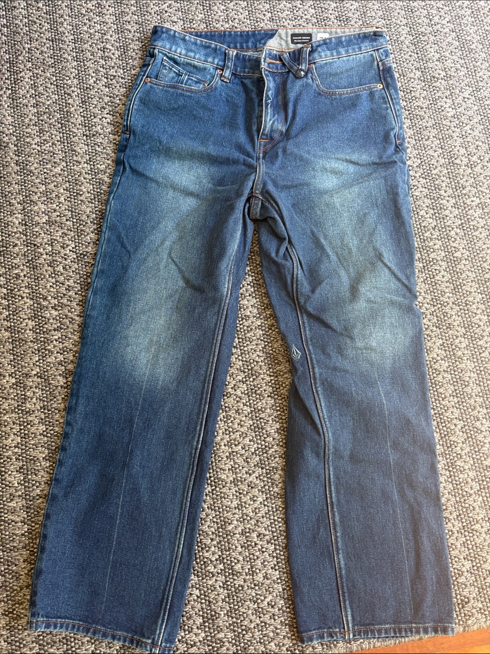 Volcom Men's Straight Leg Blue Jeans